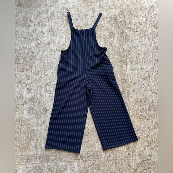 Pinstripe Romper Navy Blue size Small by Bleuh Ciel - Picture 1 of 10